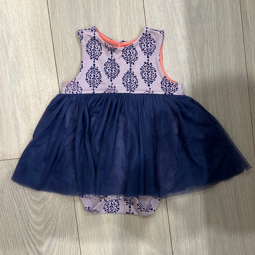 EUC Pink Chicken baby dress 3/6 month